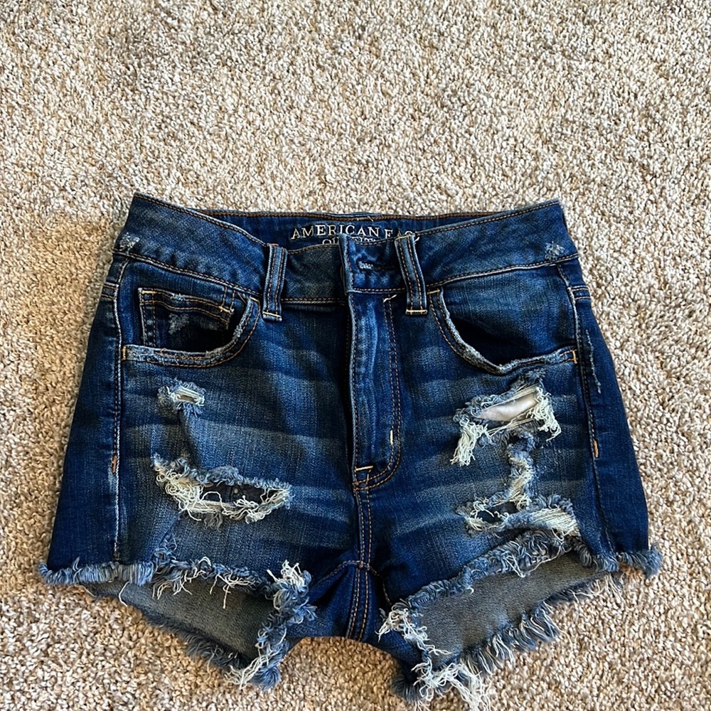 American eagle super stretch jean shorts